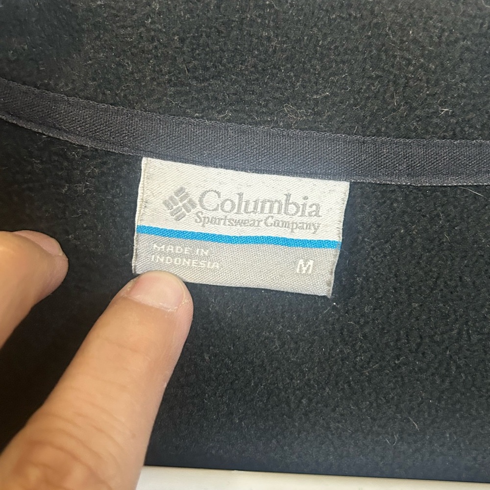 Columbia Black Full-Zip Jacket Mens Casual Winter Fall Medium Everyday Work - Picture 3 of 5